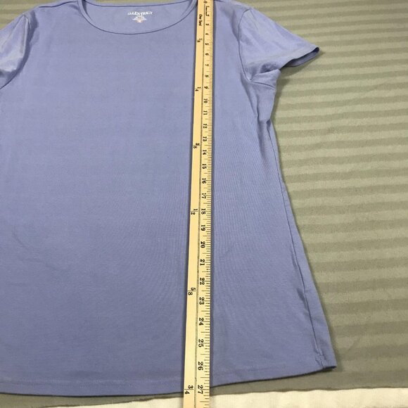 Ellen Tracy Shirt Womens XL Lavender Purple Stretch Crewneck Short Sleeve Knit - Picture 5 of 6